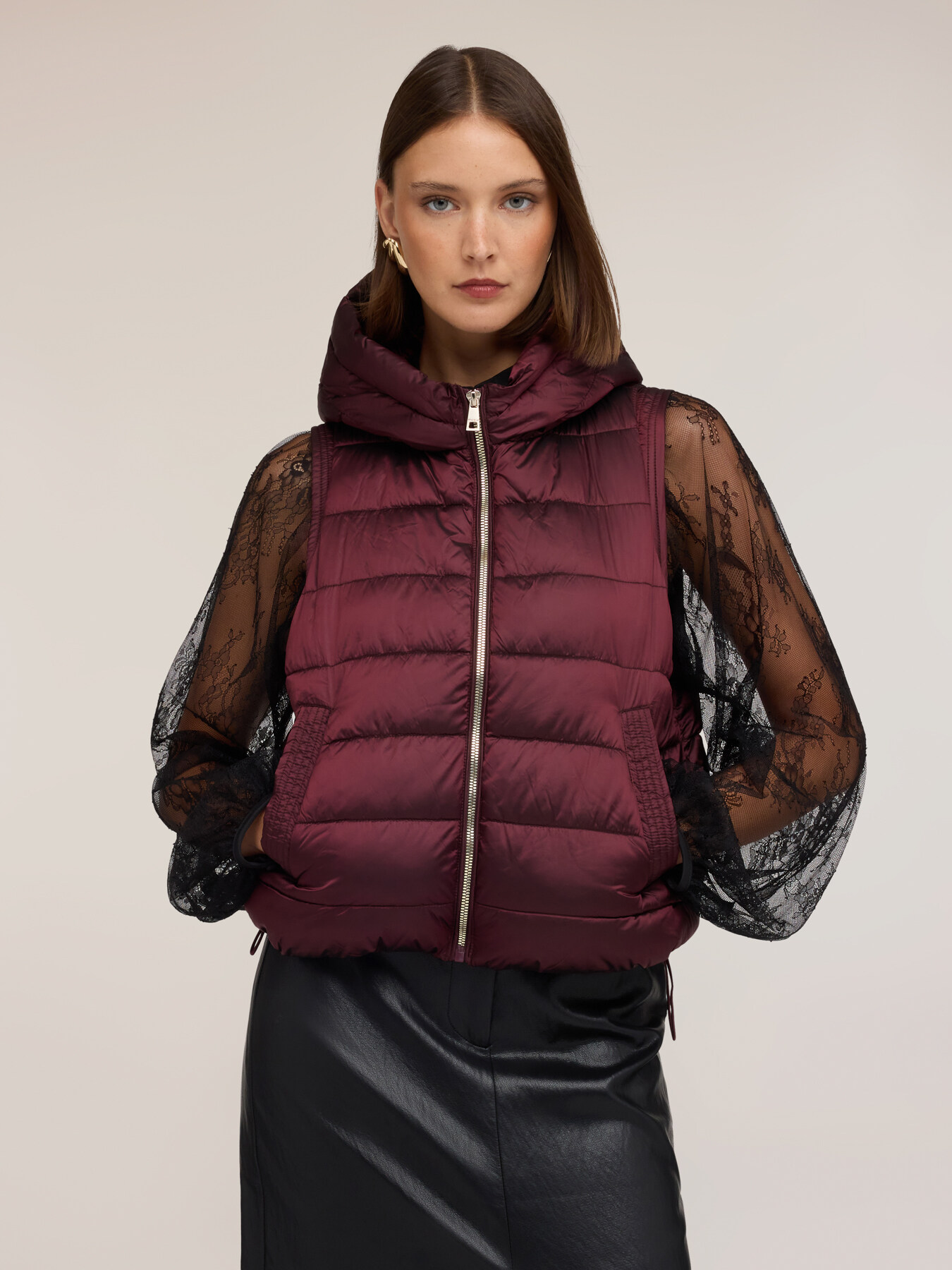 Hooded padded gilet image number 0