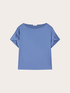 Satin blouse with petal sleeves image number 4