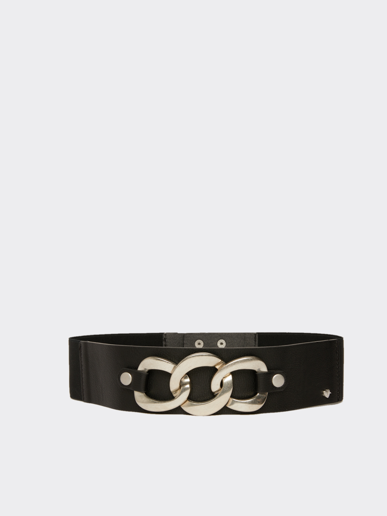 Elasticated oversized belt with chain links image number 0