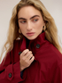Double-breasted trench coat with high collar image number 3