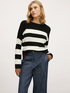 Jacquard striped sweater image number 0