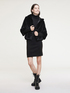 Short faux fur cape with knit cuffs image number 0
