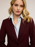 Single-breasted cotton viscose blazer image number 1