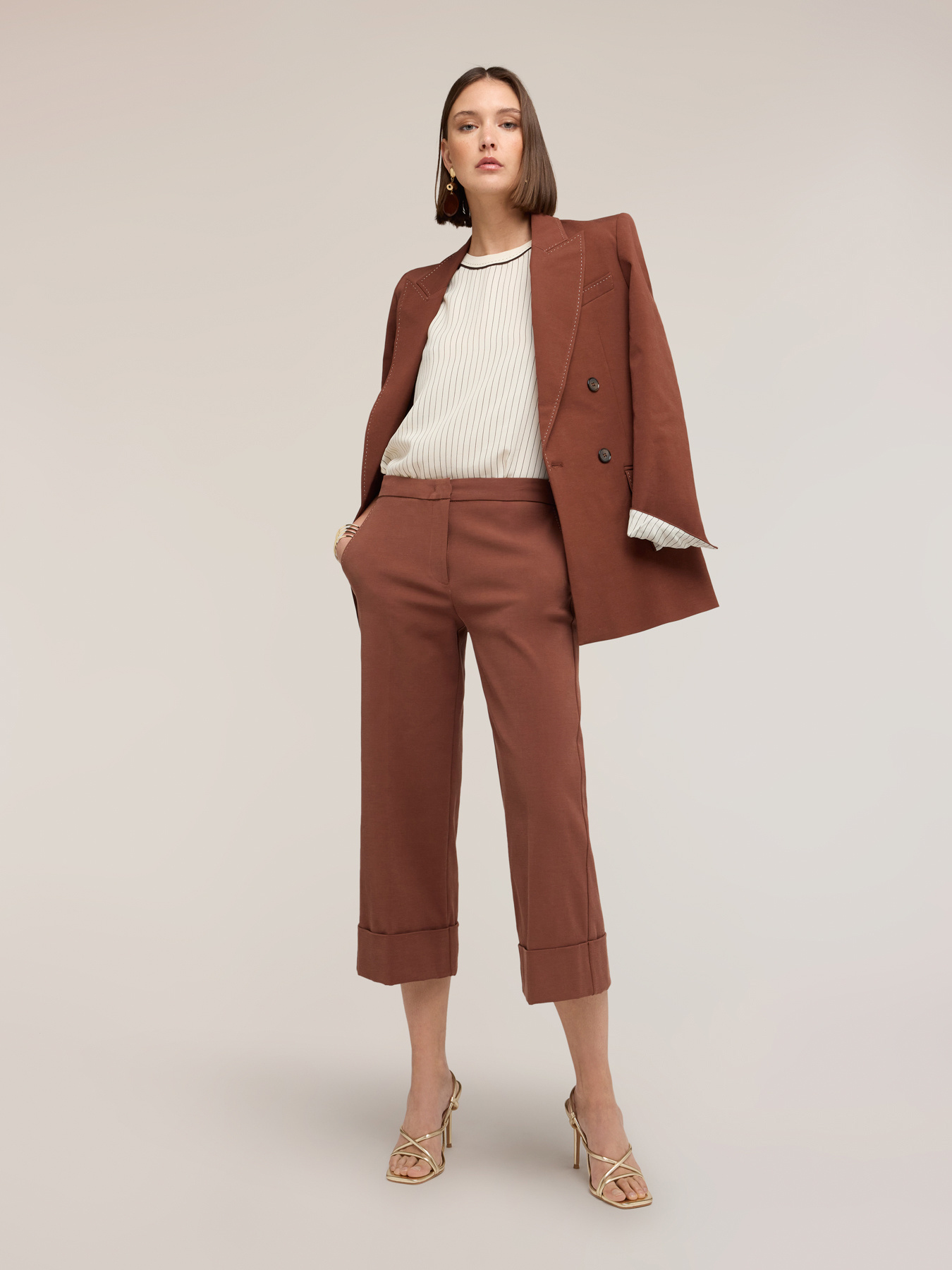 Pantaloni cropped The Tailoring Lab image number 4