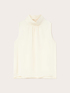 Bluse aus Satin mit Stehkragen image number 4