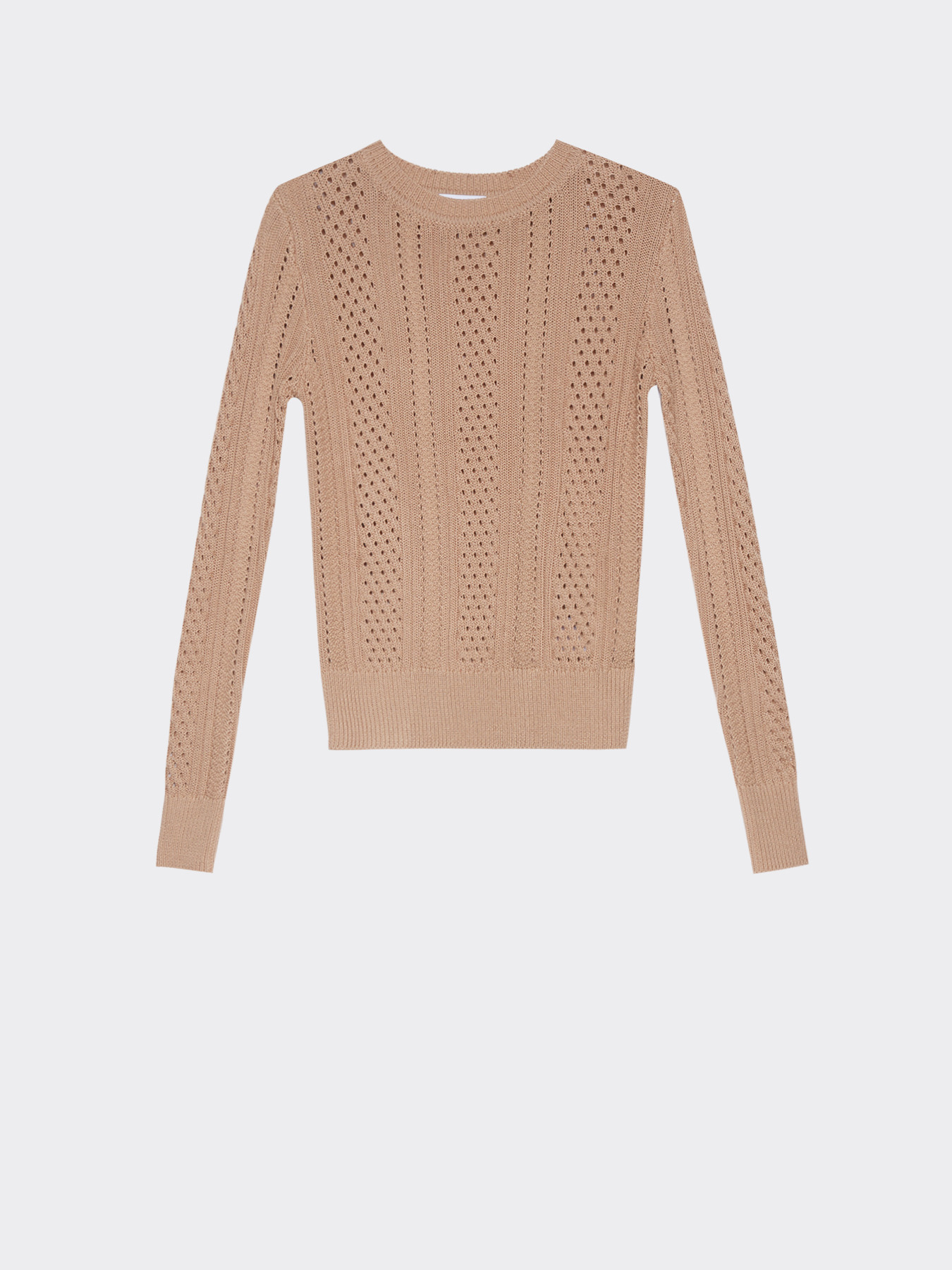 Maglia traforata misto cotone image number 3