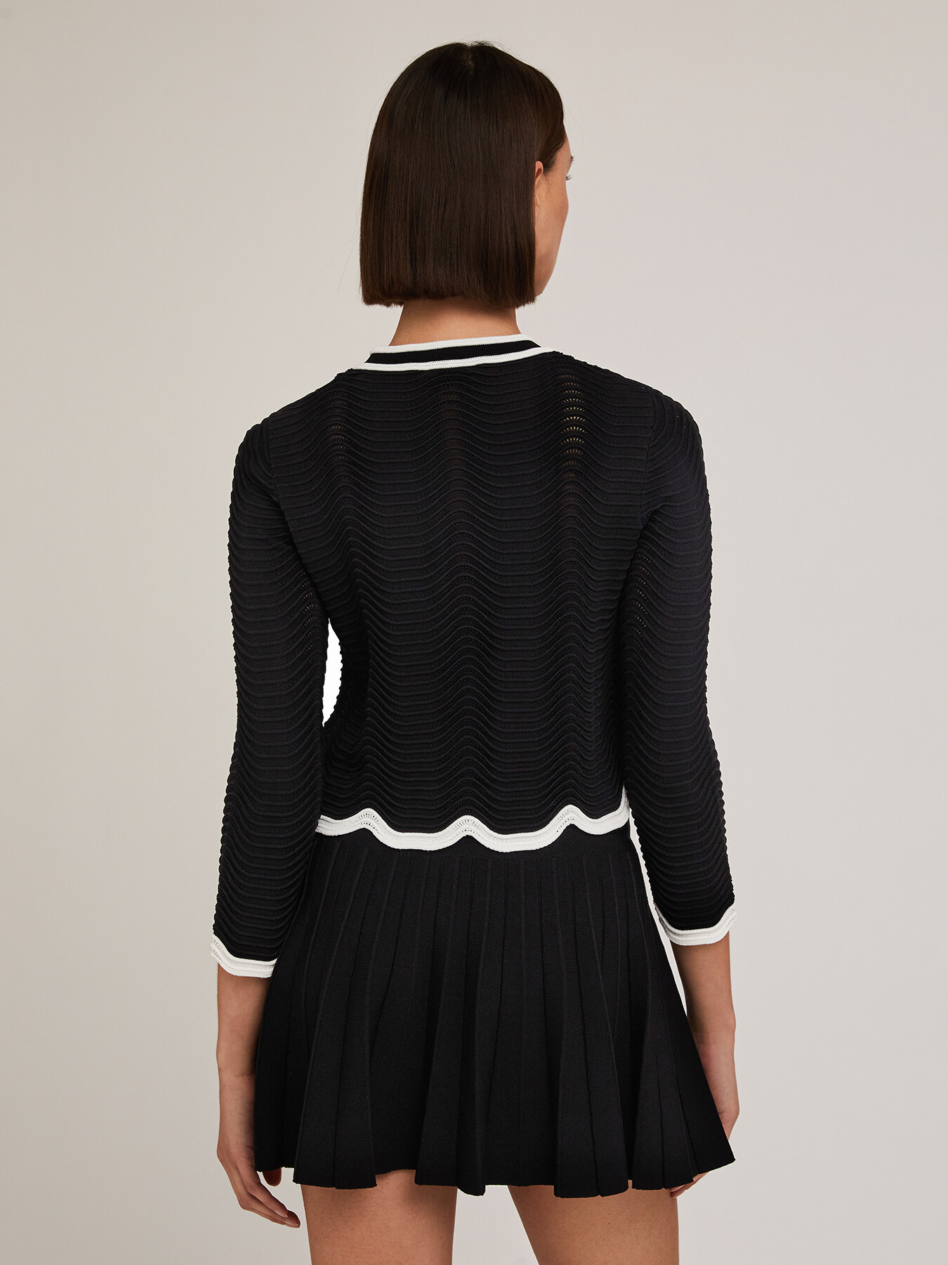 Cardigan in maglia punto mosso image number 1