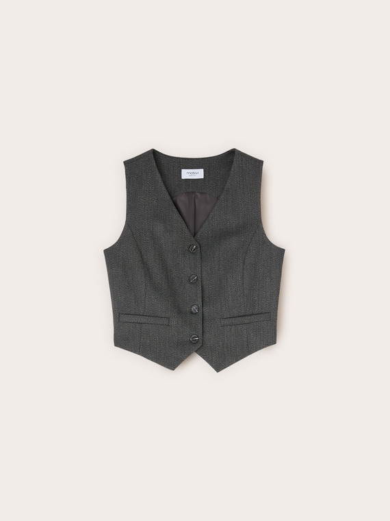 Gilet de tailleur avec boutons et doublure