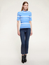 Striped rib knit T-shirt image number 0