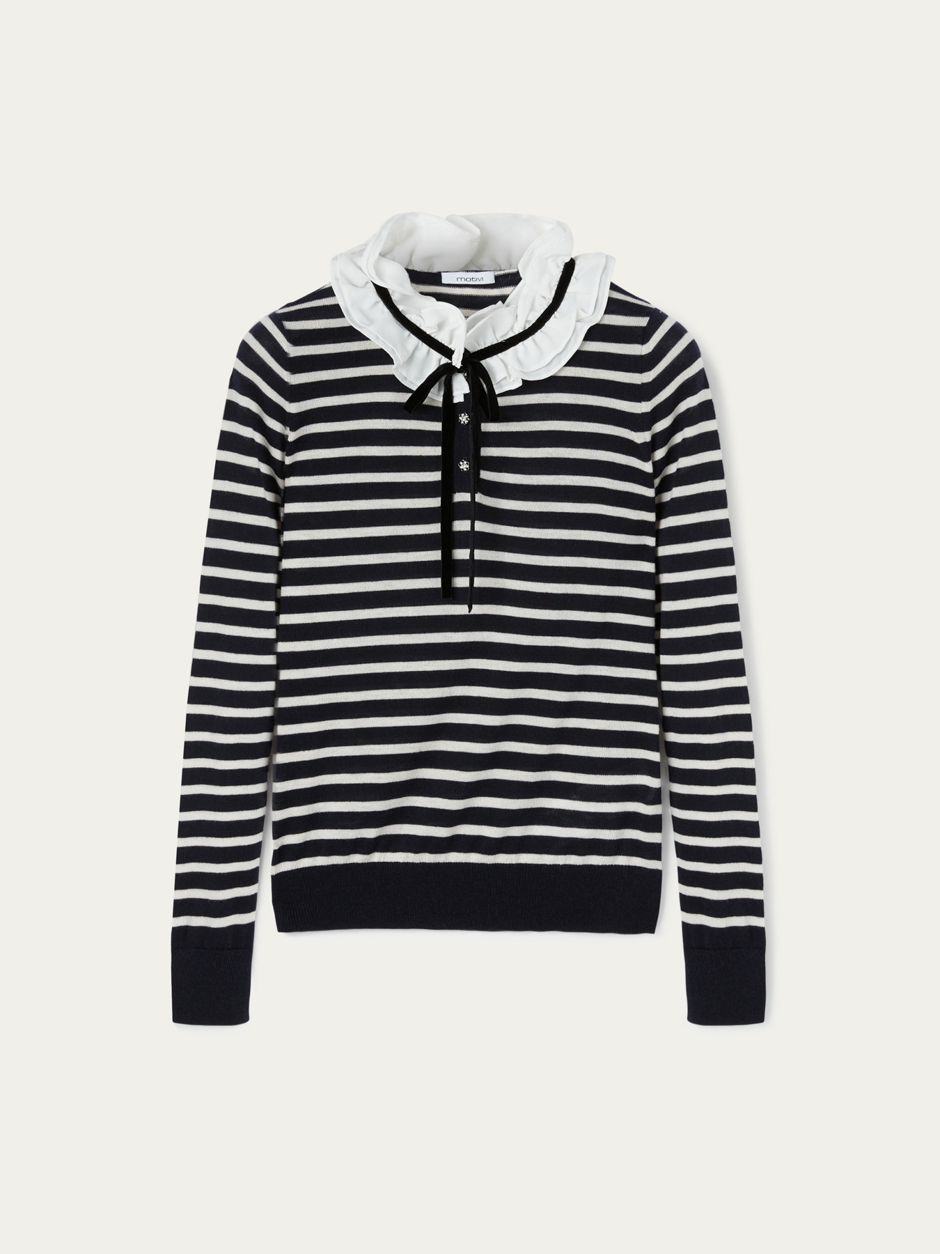 Maglia con collo volant image number 3