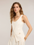 Fitted vest with buttons image number 0