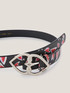 Double Love faux leather belt with heart pattern image number 1