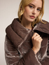 Heavy quilted velvet down jacket image number 2