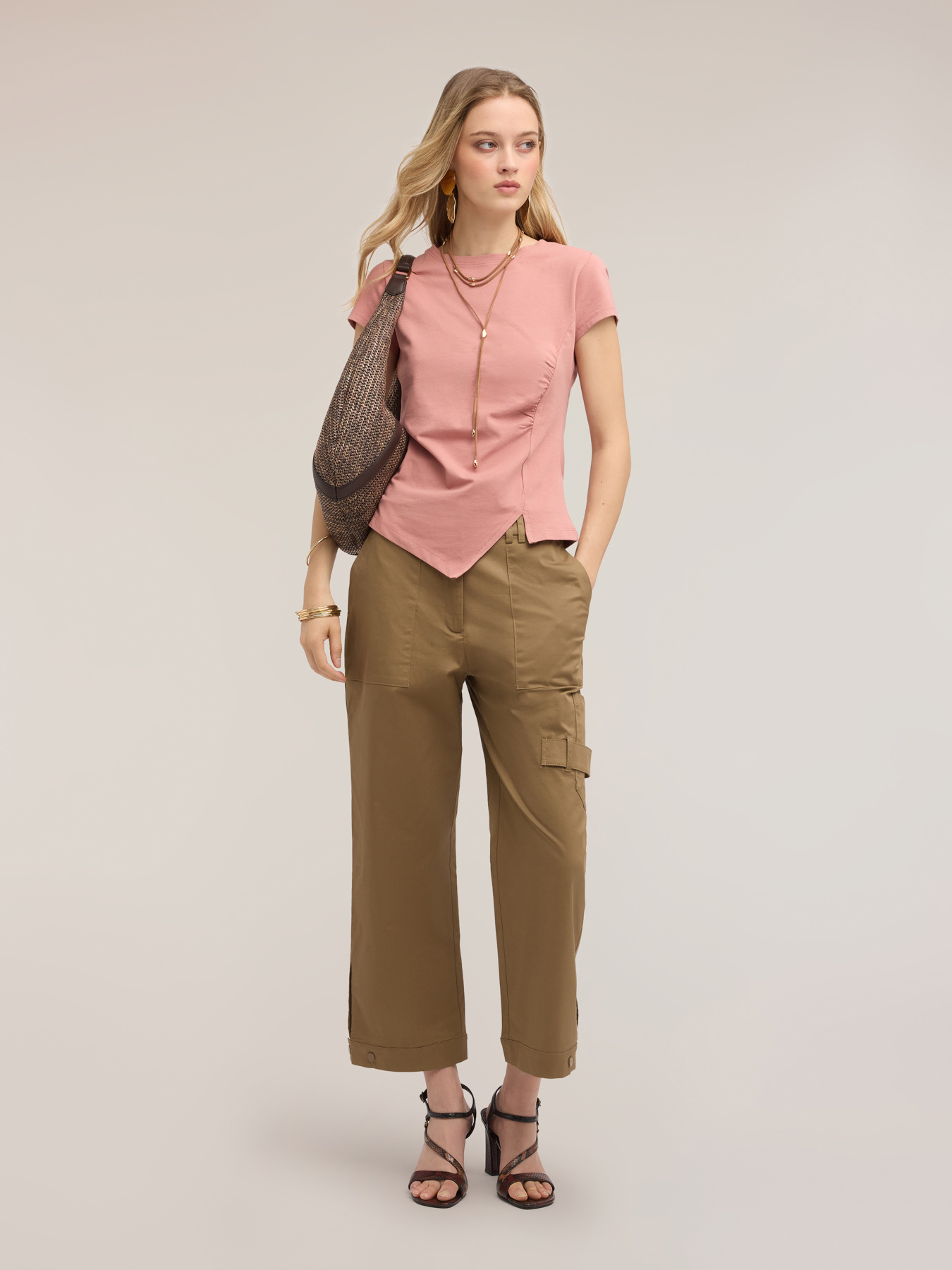 Cargohose aus Baumwoll-Gabardine image number 0