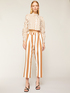 Cropped maxi stripe trousers image number 3
