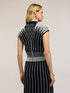 Striped viscose turtleneck sweater image number 2