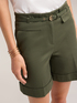 High-waisted cotton blend shorts image number 4