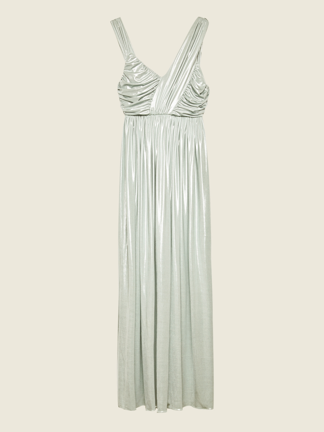 Vestito lungo in jersey laminato image number 3