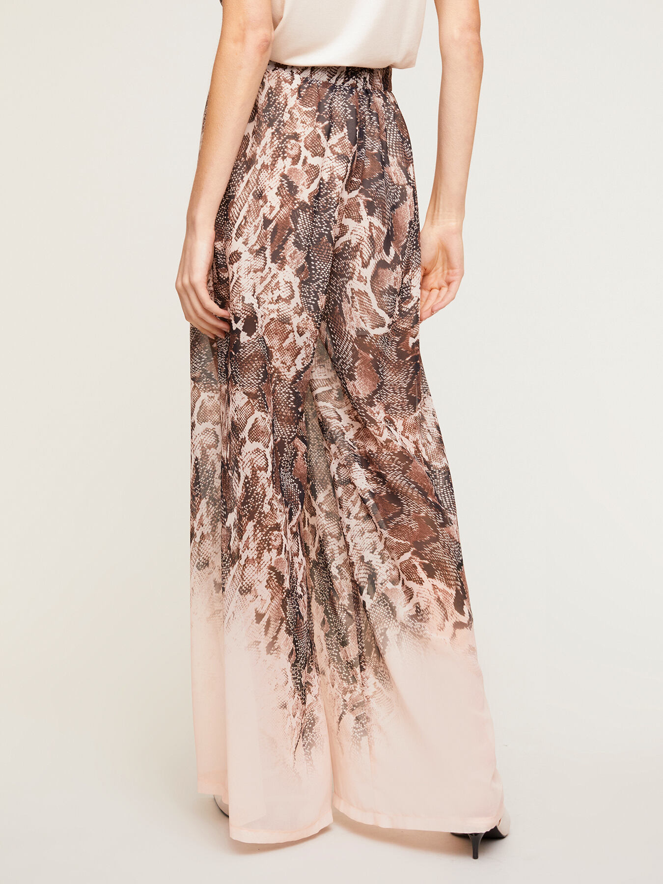 Pantalon large à imprimé python image number 1
