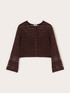 Cardigan aus durchbrochener Strickware mit Lurex-Mix image number 4