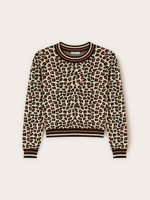 Maglia con stampa animalier