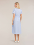 Midi-Hemdblusenkleid aus gestreiftem Popeline image number 1