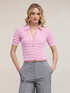 Fine knit polo with ajour&eacute; detailing image number 2