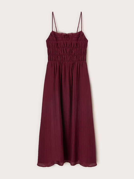 A-line dress with ruched bodice