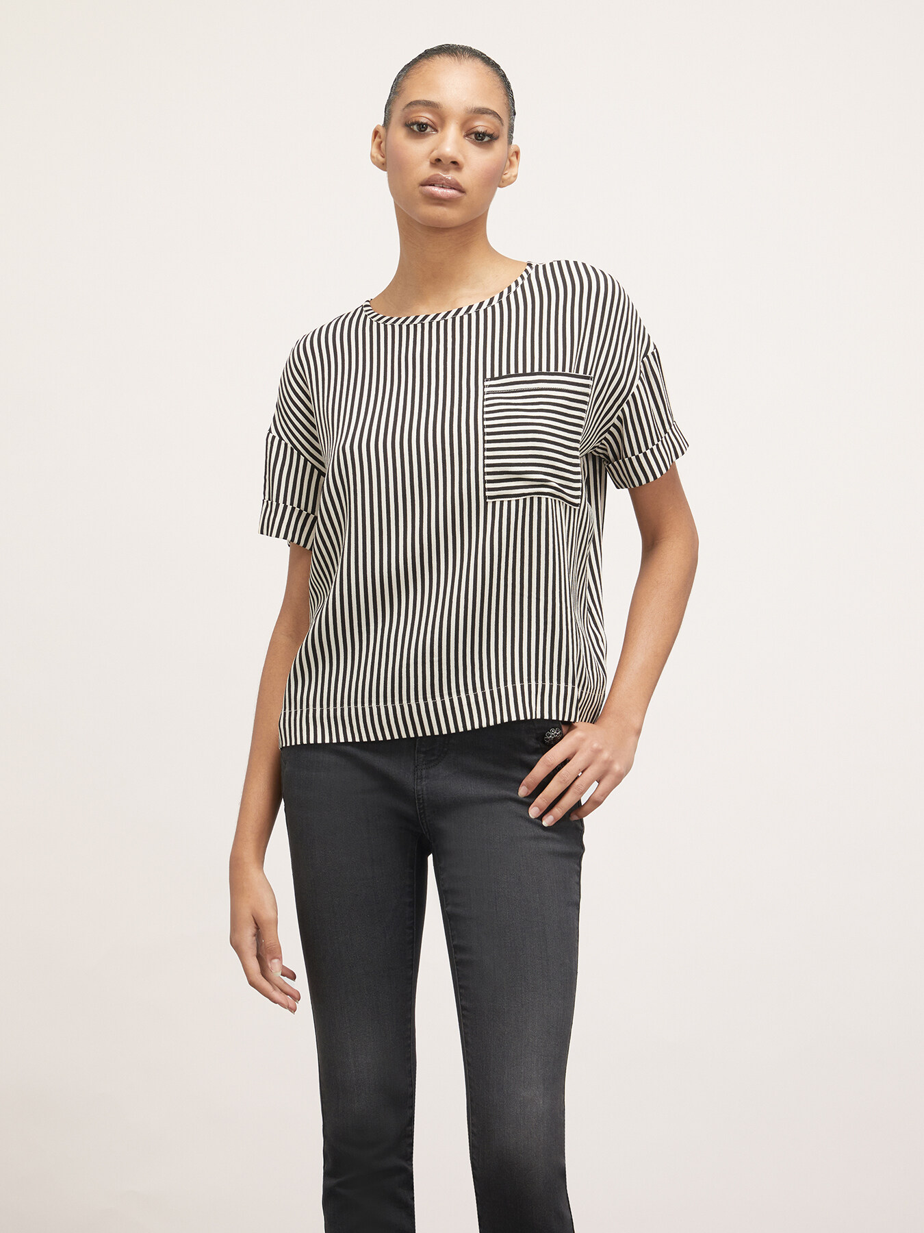 Floaty striped blouse image number 0