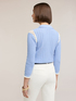 Fine knit cardigan with openwork inserts image number 1