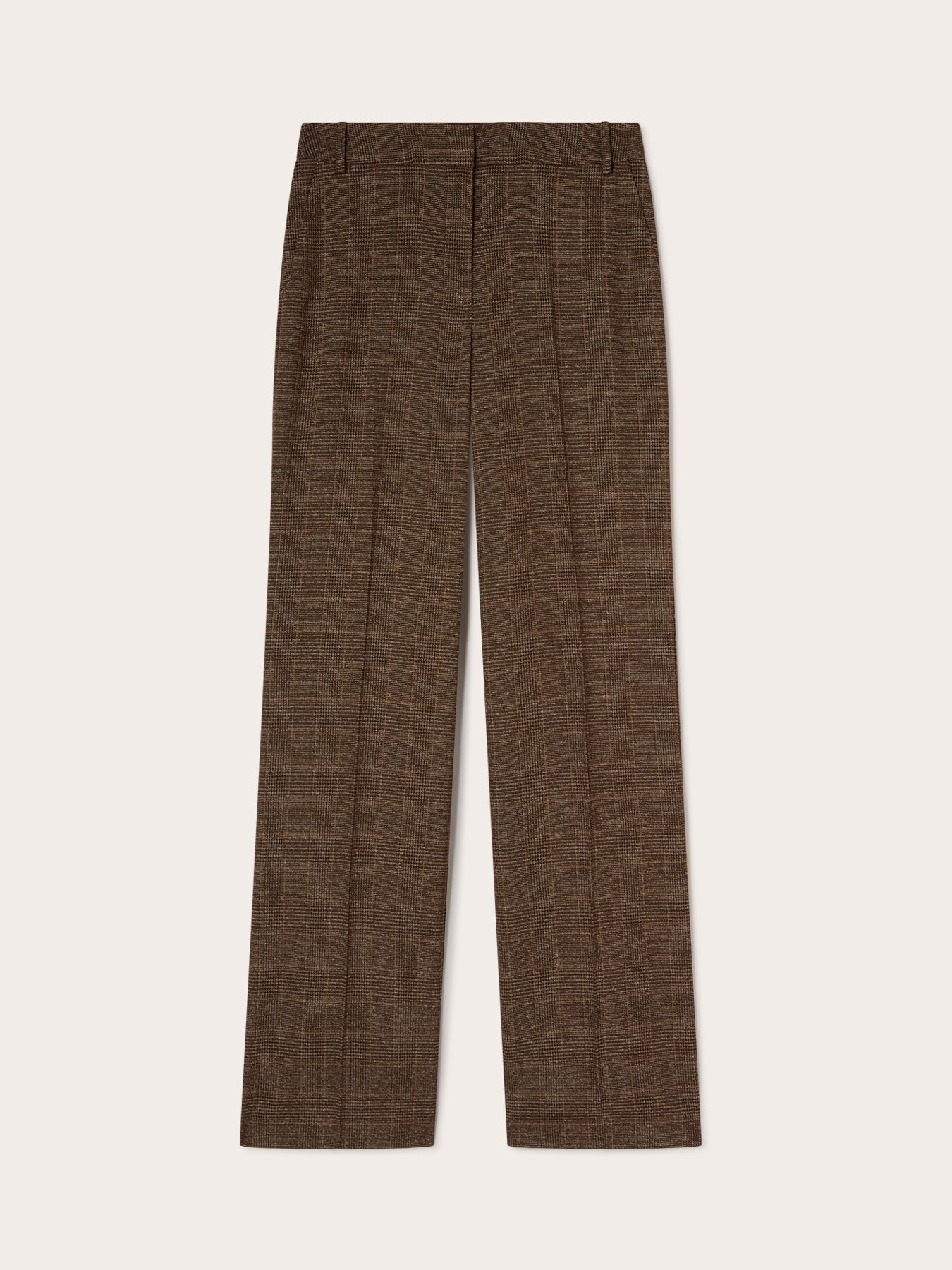 Karierte Palazzohose aus garngef&auml;rbtem Stoff image number 4