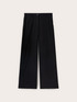 Pantaloni palazzo con piega stirata in misto lino image number 3