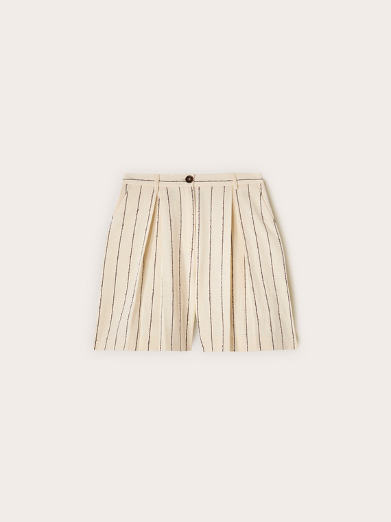 Shorts de rayas diplom&aacute;ticas The Tailoring Lab