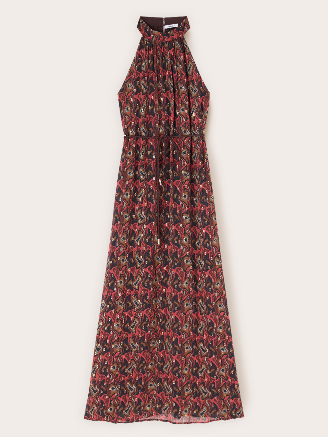 Langes Kleid aus Georgette mit Print image number 4
