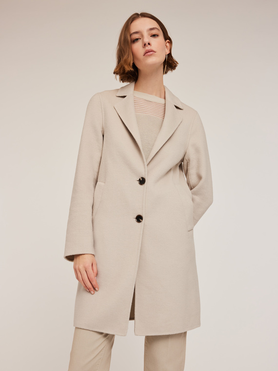 Abrigo sin forro de lana