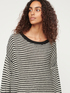 Lurex blend striped pullover image number 0