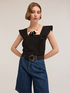 Jersey top with flounce image number 0