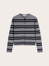 Striped wool-blend knit cardigan image number 4