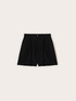 High-waisted linen blend shorts with pleats image number 4