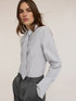 Camicia in popeline a righe con cravattino image number 3