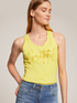 Cotton tank top with lettering image number 2