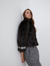 Cappotto corto in simil pelliccia image number 1