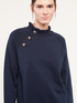 Solid colour sweatshirt with metal buttons image number 2