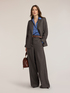 Yarn-dyed palazzo pants image number 0
