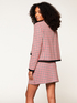 Short jacket with chequered pattern pockets image number 1