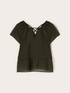 Blusa de muselina con lazos entrelazados image number 4