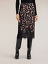 Pencil skirt in georgette with floral print and lace image number 2