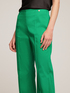 Flared satin solid colour trousers image number 2