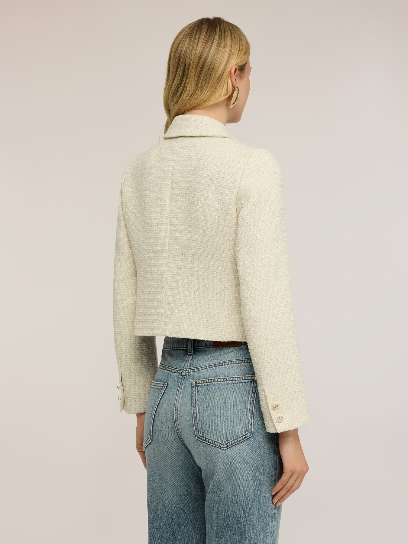 Short boucl&eacute; fabric jacket image number 1