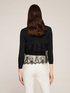 Cardigan con inserto in pizzo image number 1